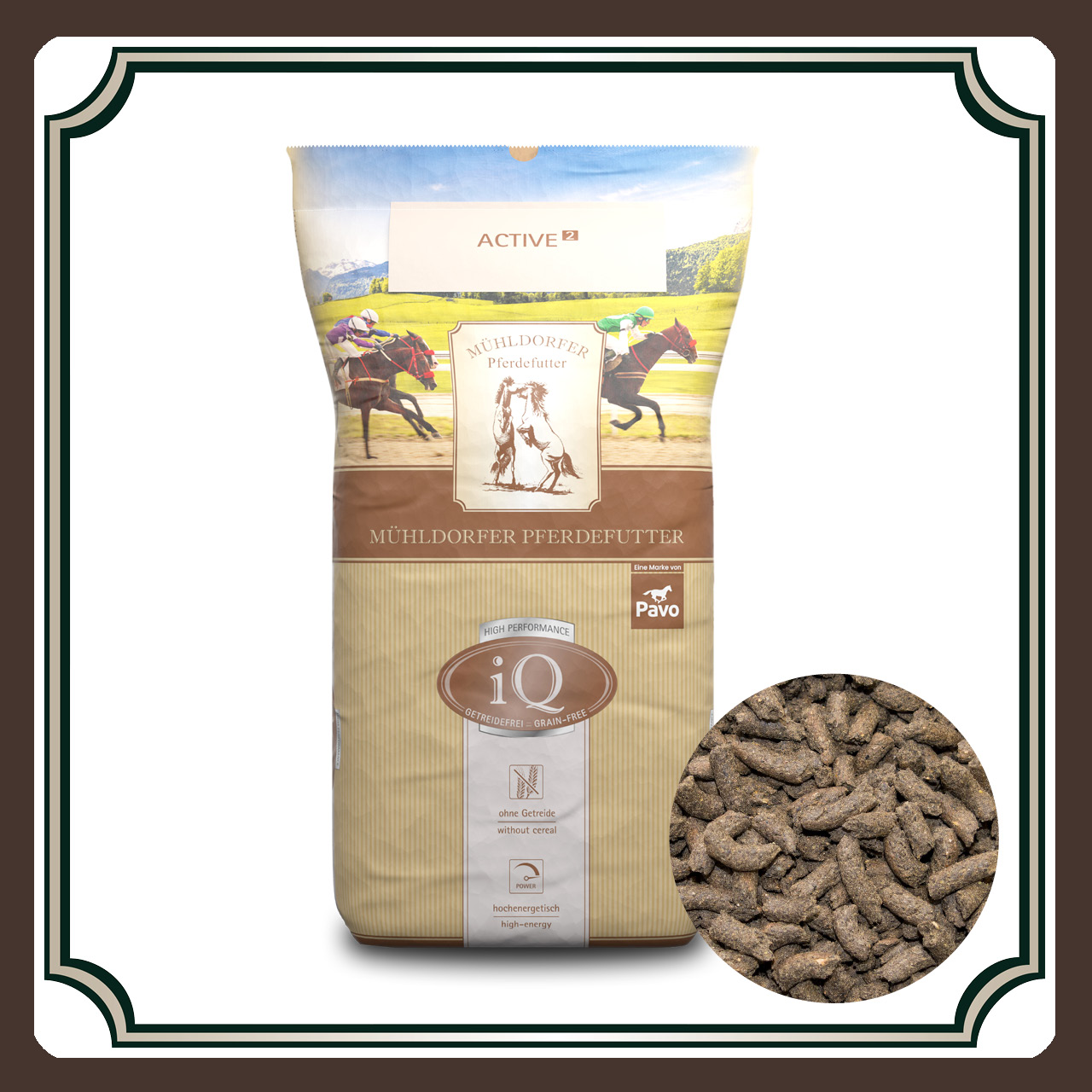 Mühldorfer IQ Struktur Plus – Getreidereduziertes Kraftfutter Für Pferde | 15 Kg Sack